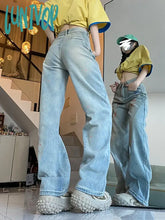 Lunivop Women’s Paint Splash Design High Waist Jeans Spring Autumn New Chic Fashion Casual